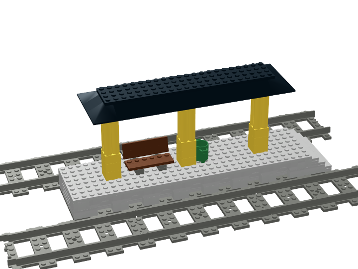 Trainstation from BrickLink Studio [BrickLink]
