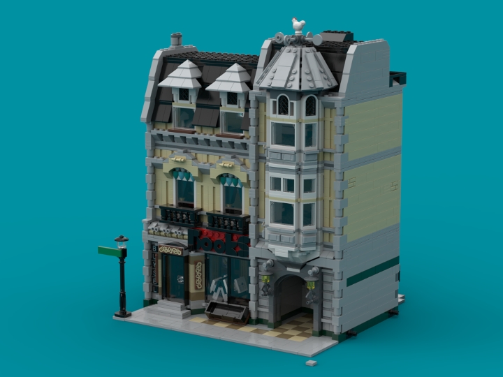 bookstore and apartment Creator expert scale from BrickLink Studio ...