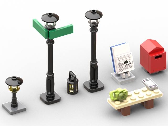 40312 xtra Streetlamps from BrickLink Studio BrickLink