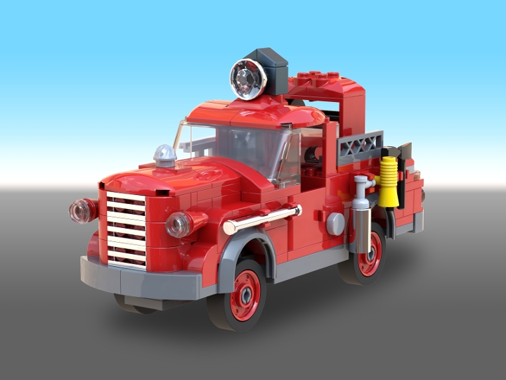 1940s-Fire-Truck from BrickLink Studio [BrickLink]