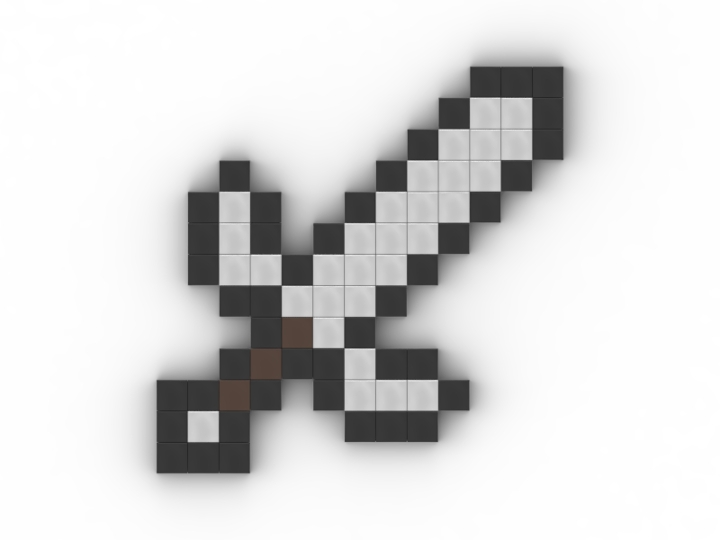 Minecraft Iron Sword PNG Image