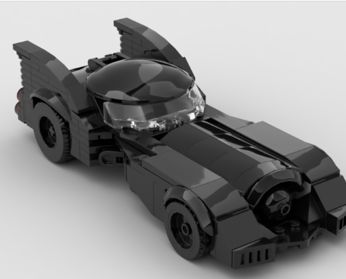 Keaton Batmobile with instructions from BrickLink Studio BrickLink