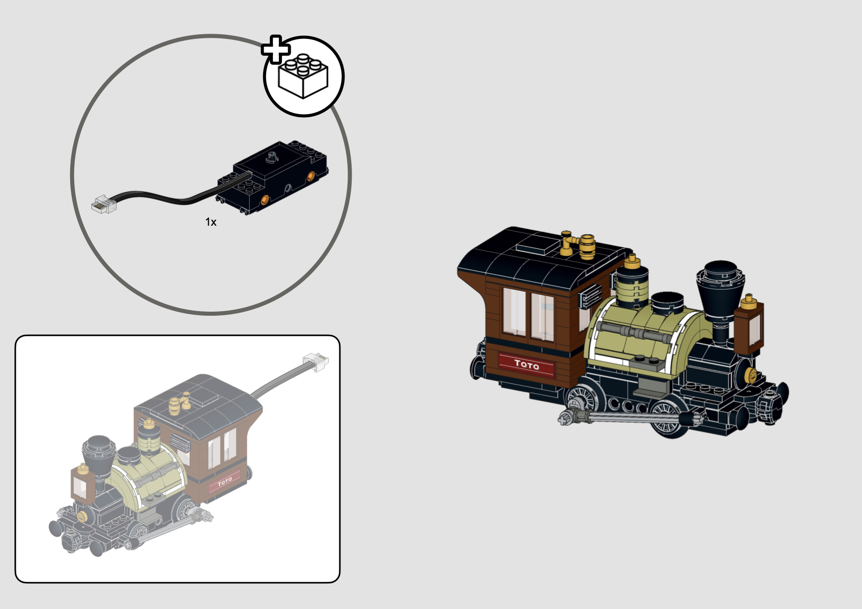 Logging Railway (910035) Motorisation How-To from BrickLink Studio 