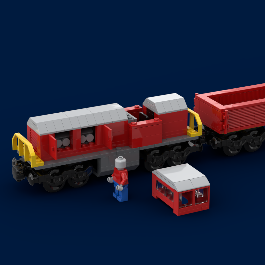 Brick Rigs Train (Red) from BrickLink Studio [BrickLink]